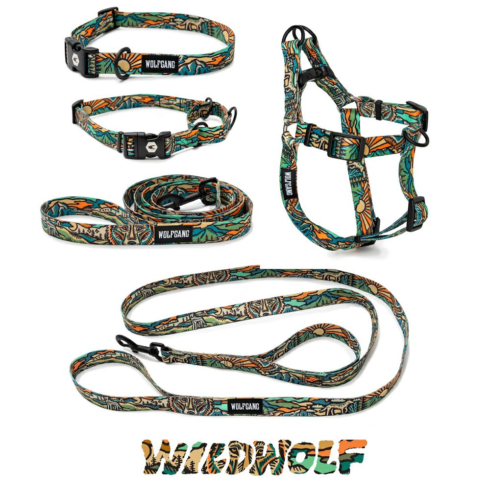 WOLFGANG トロピカル柄 ハーネス・リードセット　サイズM WildWolf HARNESS ( M size ) | WOLFGANG